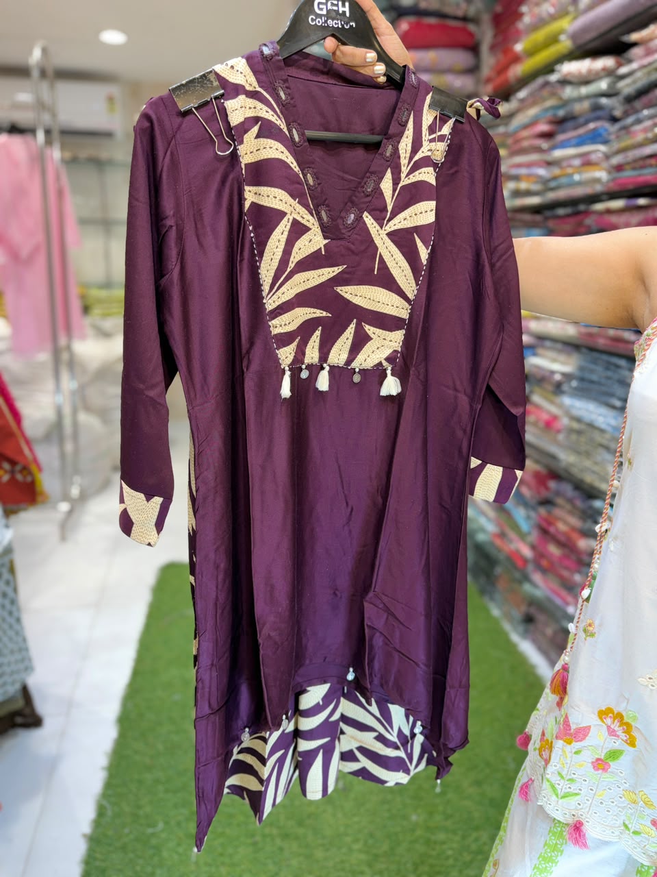 Pure Gaji Silk Dark Wine 2pc Set