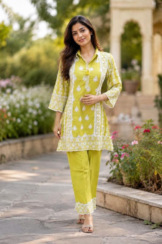 Pure Mull Cotton Green 2pc Set