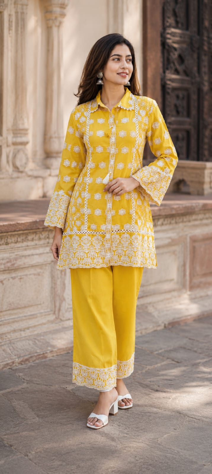 Pure Mull Cotton Yellow 2pc Set