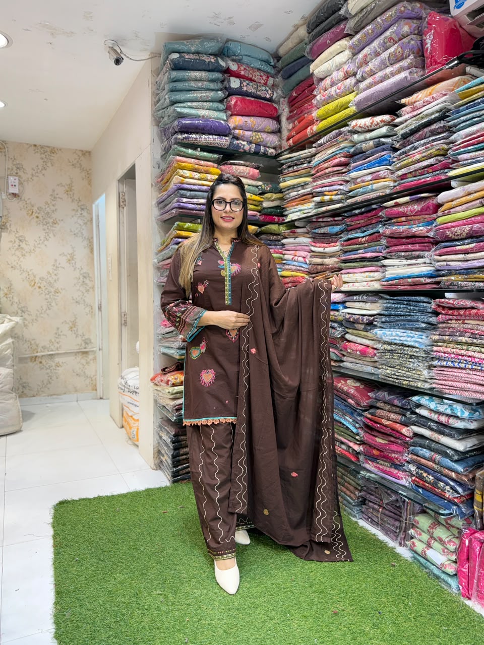 Pure Cotton Brown 3pc Set