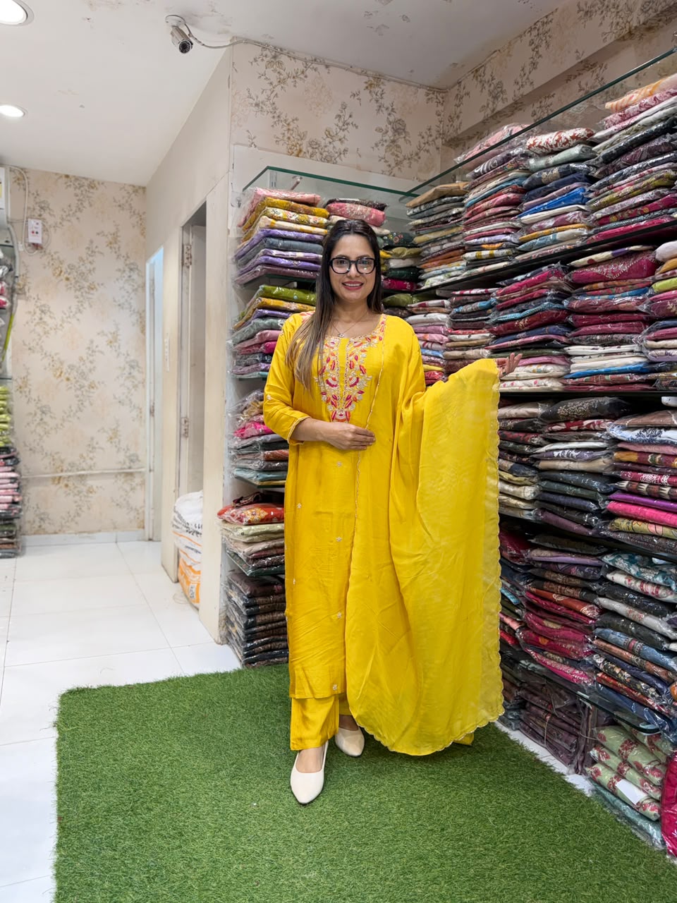 Pure Dola Silk Yellow 3pc Set