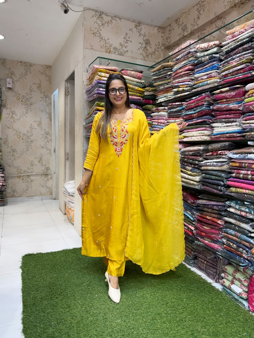 Pure Dola Silk Yellow 3pc Set
