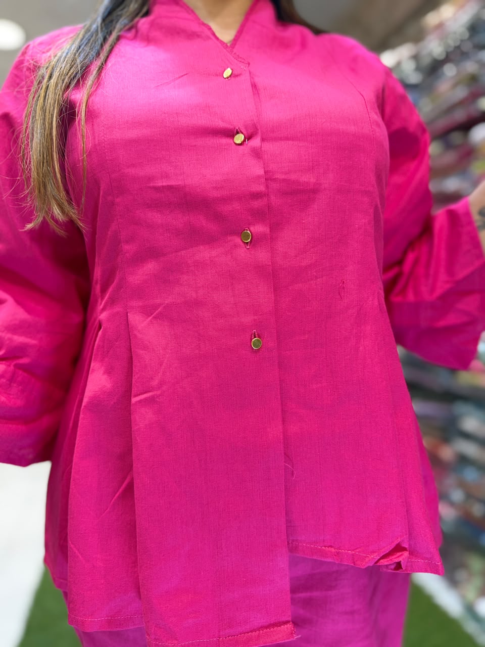Pure Flex Cotton Rani Pink 2pc Set