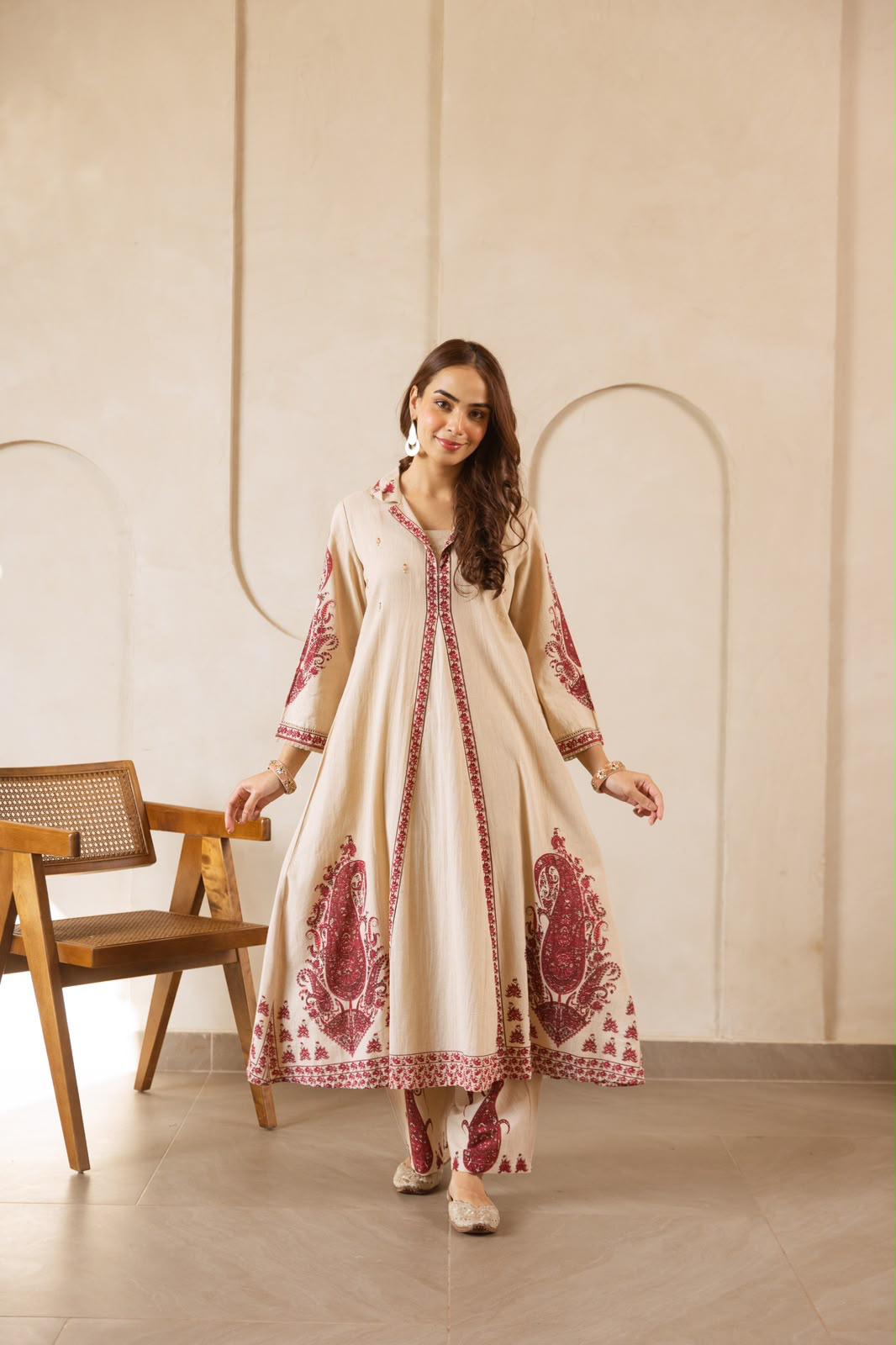Pure Flex Cotton Off White Cream 2pc Set