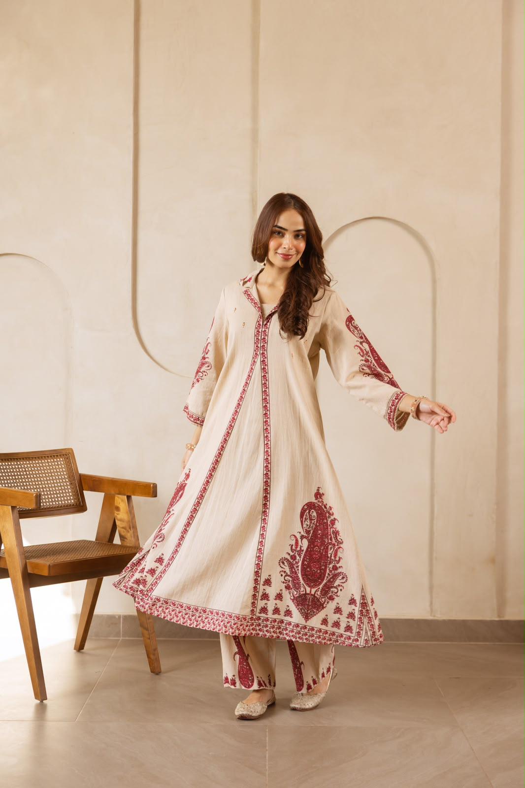 Pure Flex Cotton Off White Cream 2pc Set
