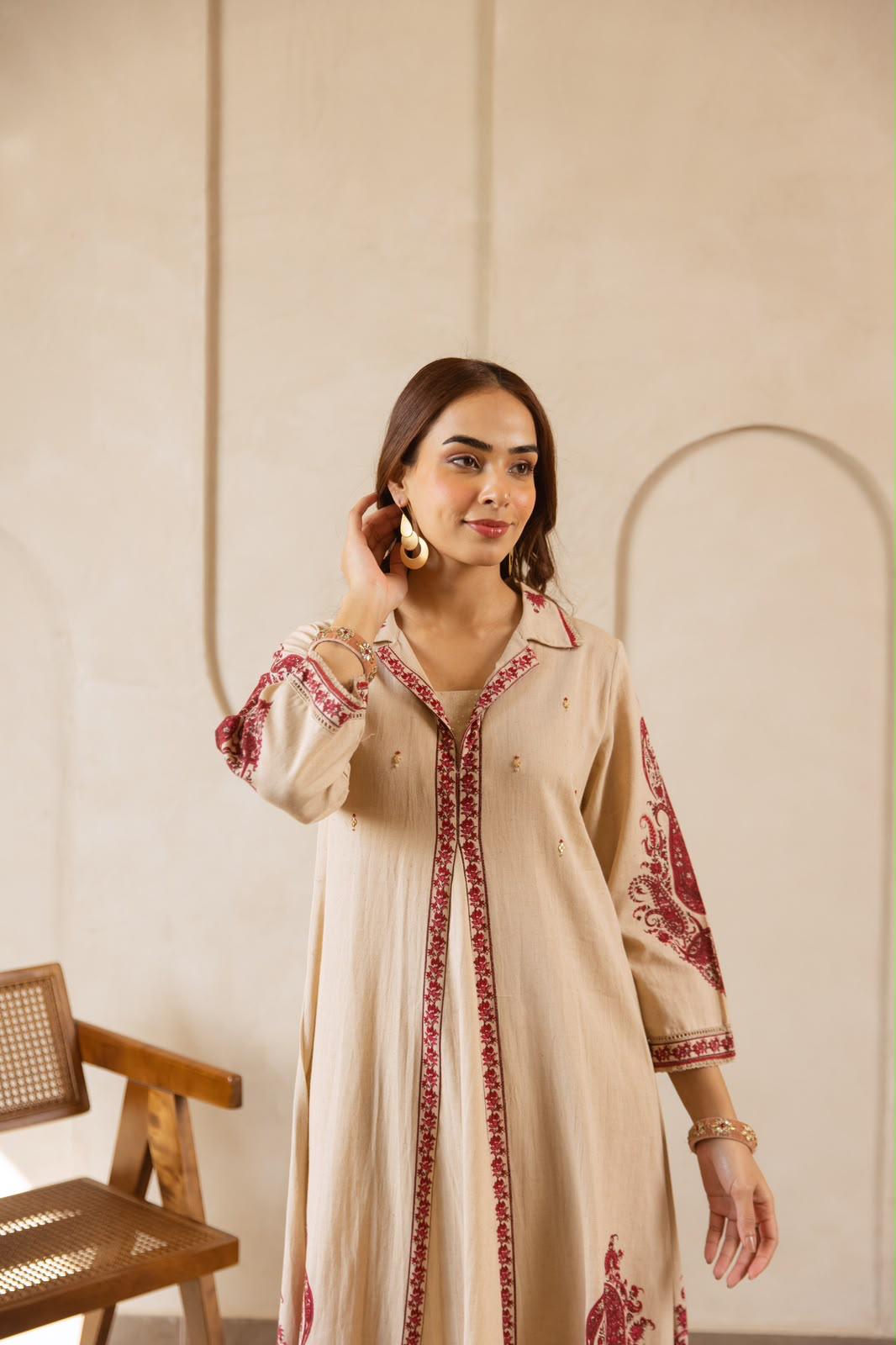 Pure Flex Cotton Off White Cream 2pc Set