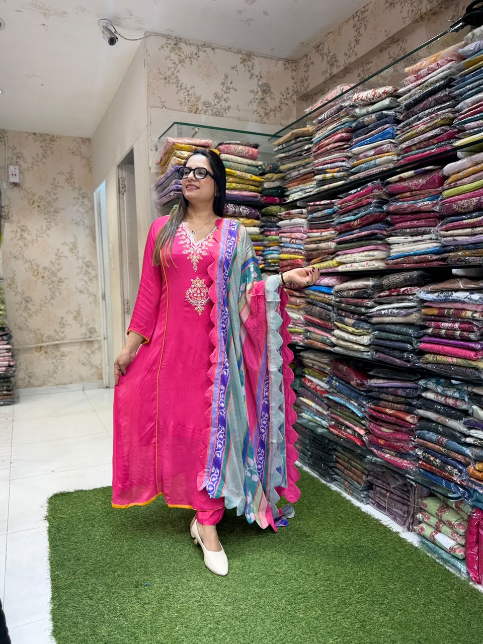 Pure Chinon Rani Pink 3pc Set