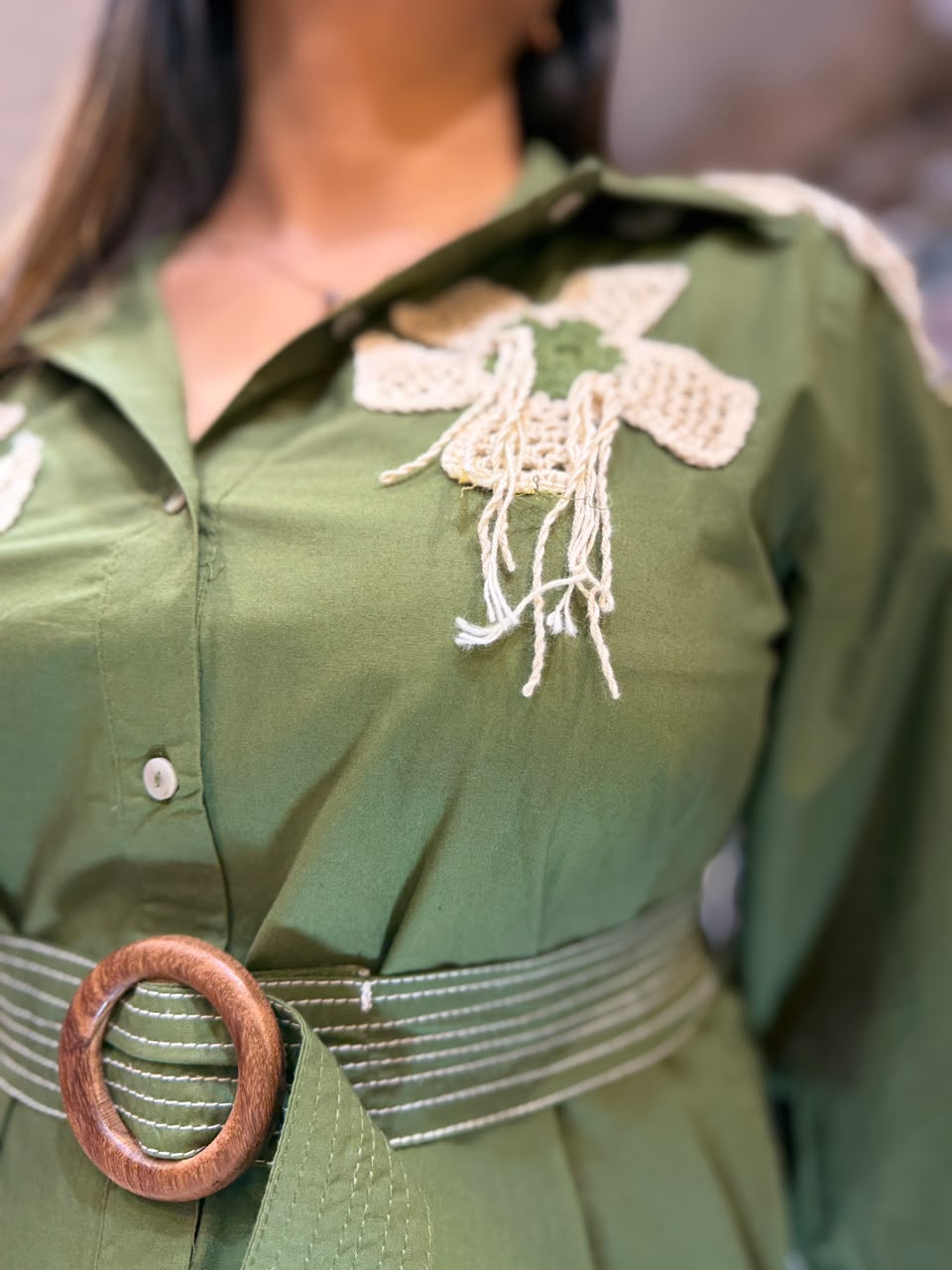 Pure Flex Cotton Green Midi