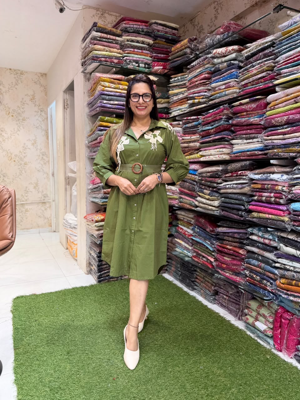 Pure Flex Cotton Green Midi