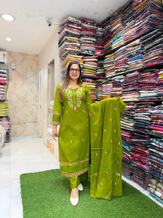 Pure Daabu Cotton Green 3pc Set