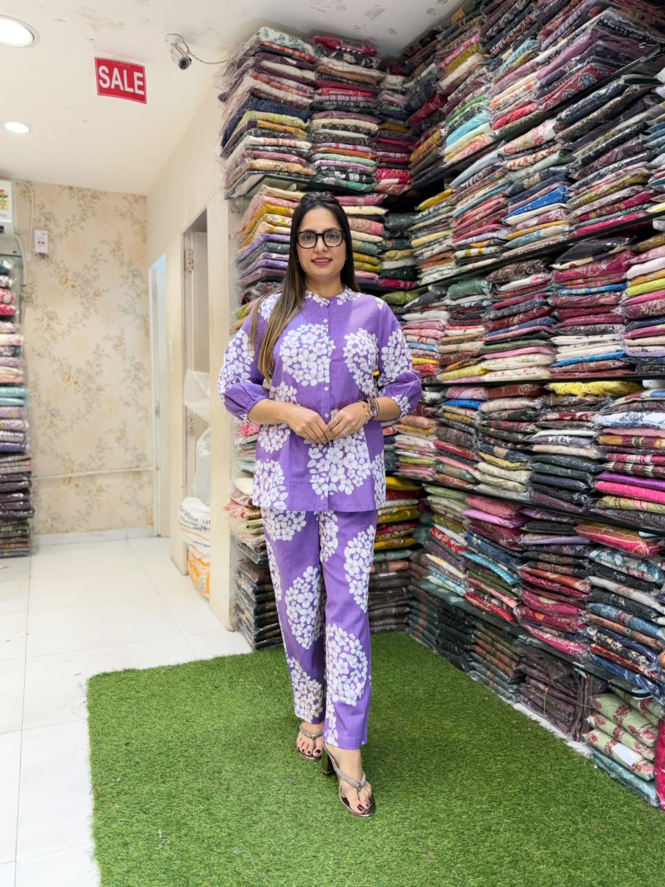 Pure Cotton Purple 2pc Set