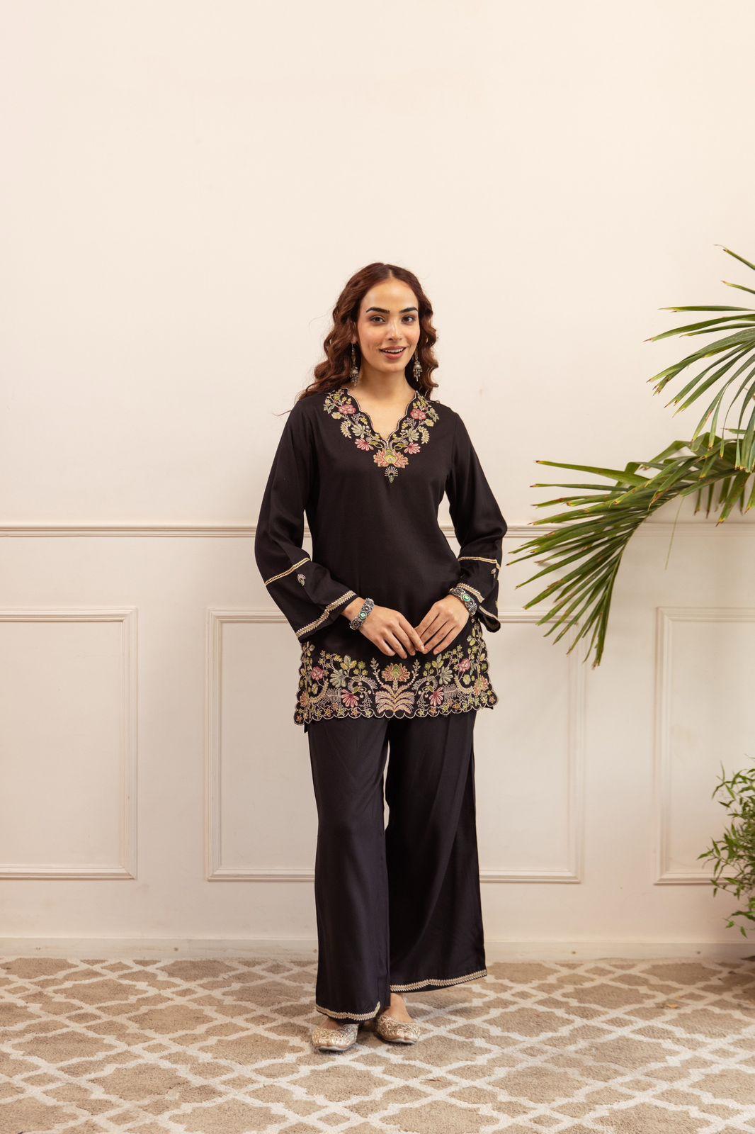 Pure German Rayon Black 2pc Set