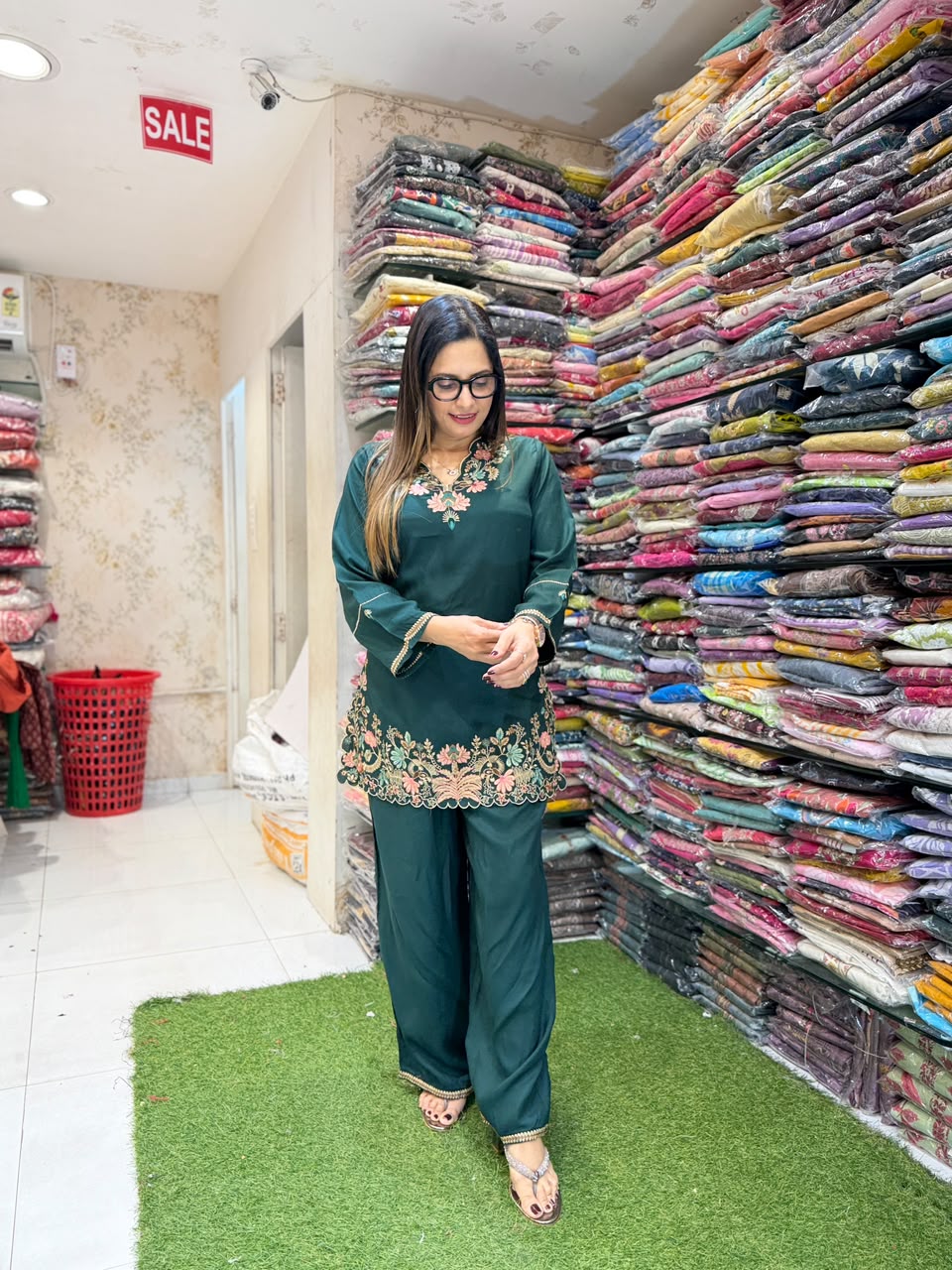 Pure German Rayon Green 2pc Set