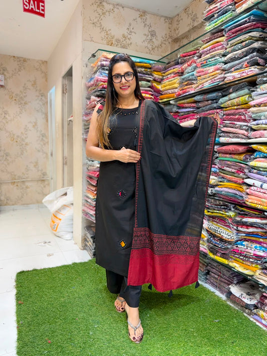 Pure Daabu Cotton Black 3pc Set