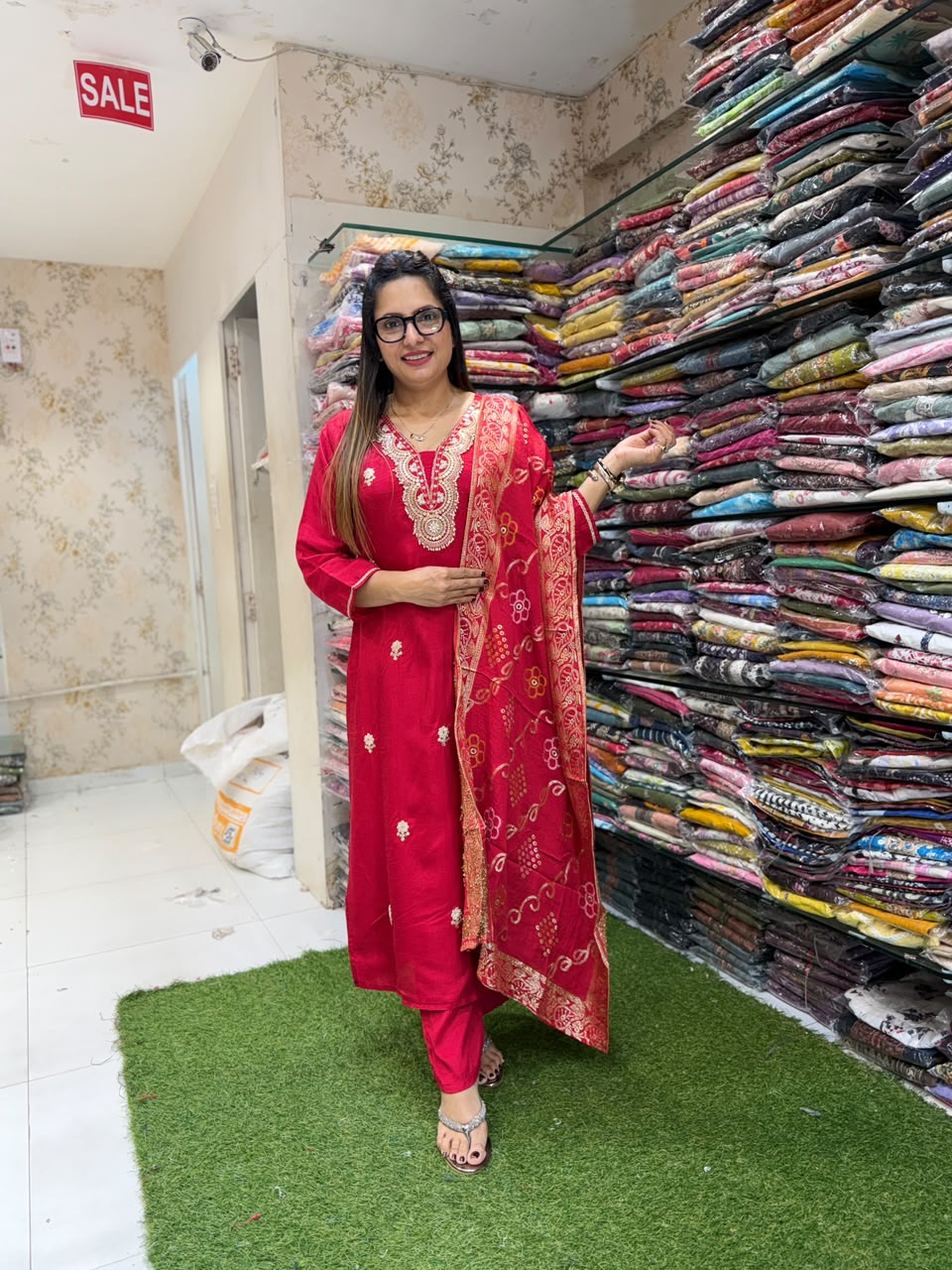 Pure Dola Silk Red 3pc Set