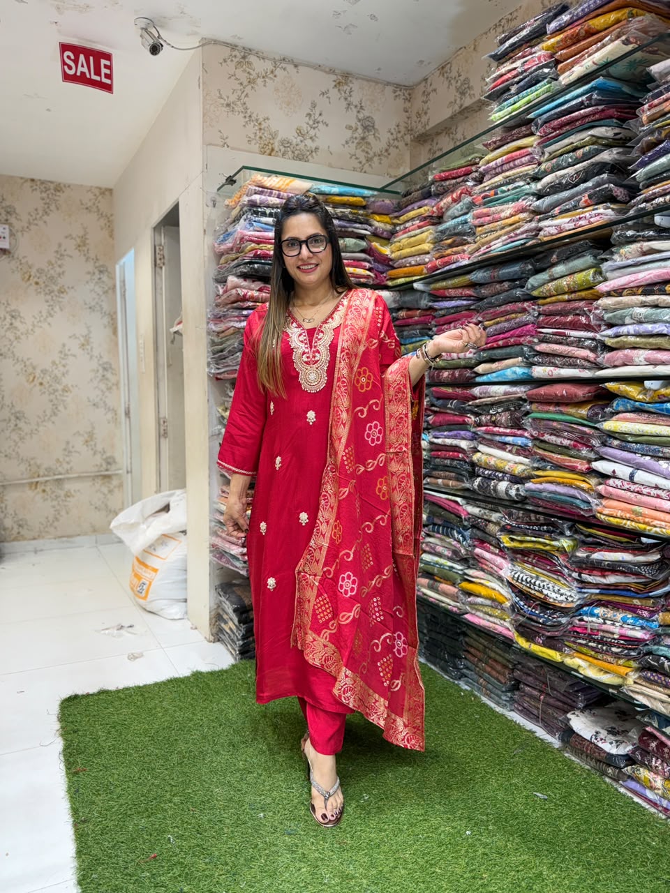 Pure Dola Silk Red 3pc Set