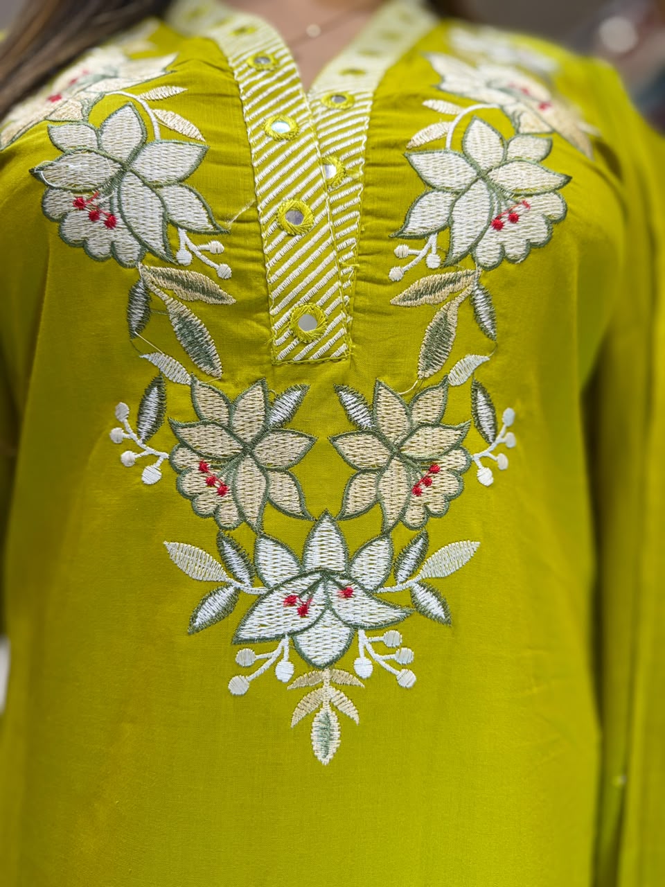 Pure Cotton Chatni Green 3pc Set