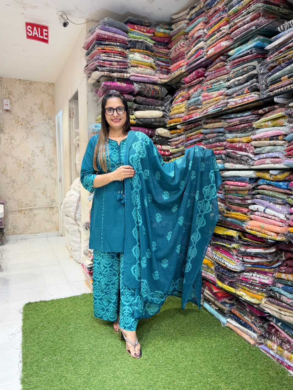 Pure Cotton Rama Blue 3pc Set