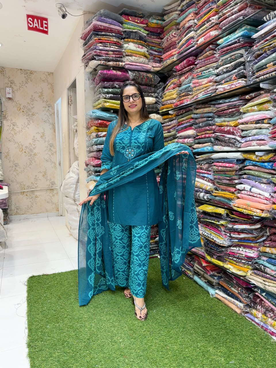 Pure Cotton Rama Blue 3pc Set