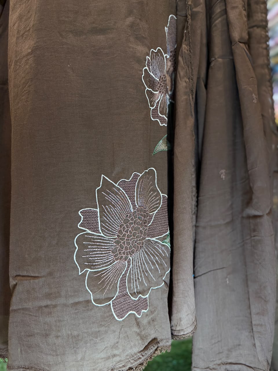 Pure Mull Cotton Brown 3pc Set