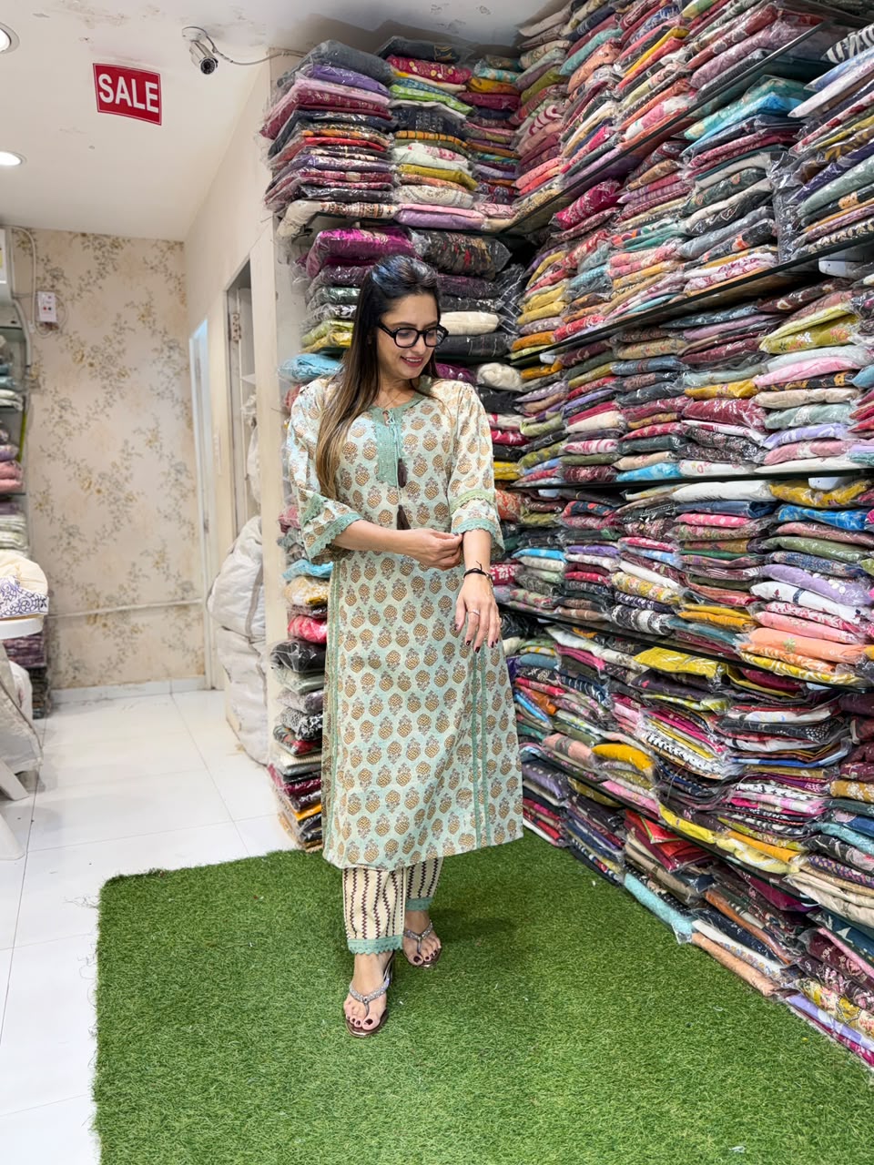 Pure Cotton Pastle Green 2pc Set