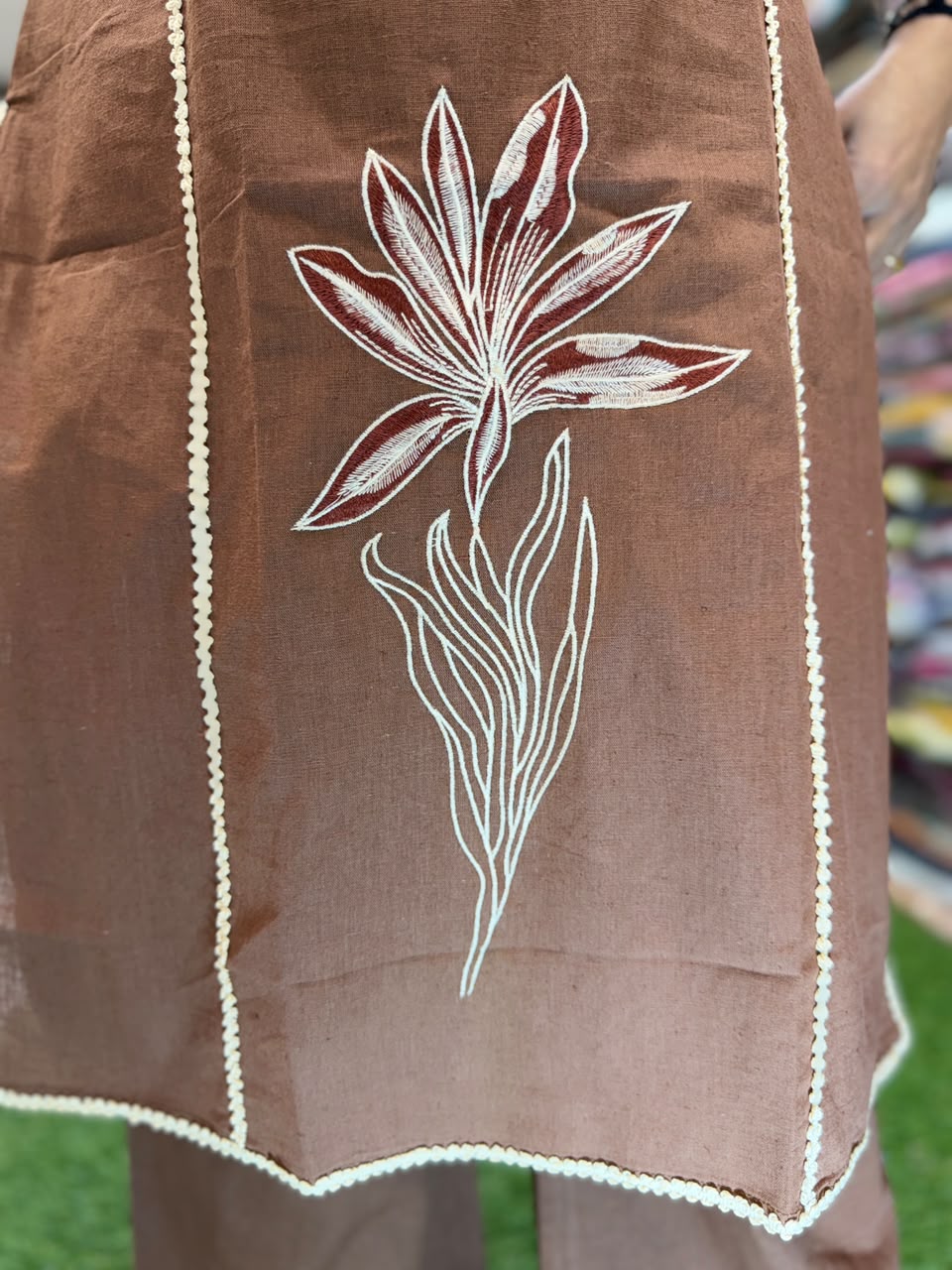 Pure Linen Cotton Brown 2pc Set