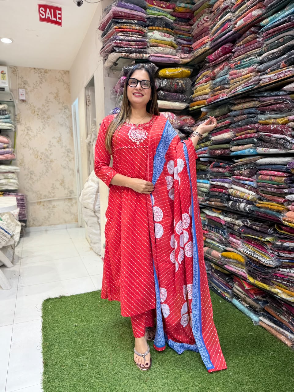 Pure Cotton Red 3pc Set