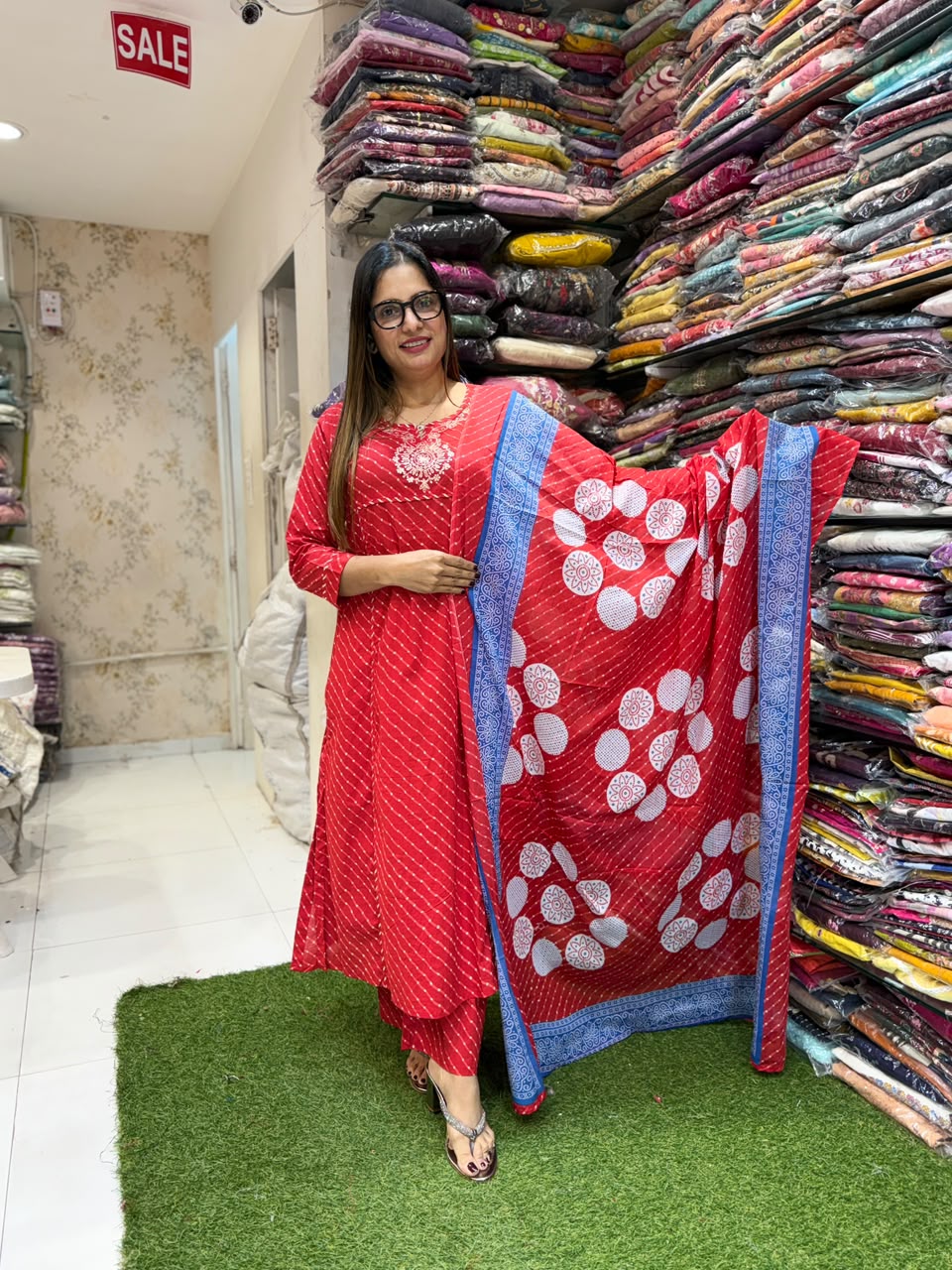 Pure Cotton Red 3pc Set