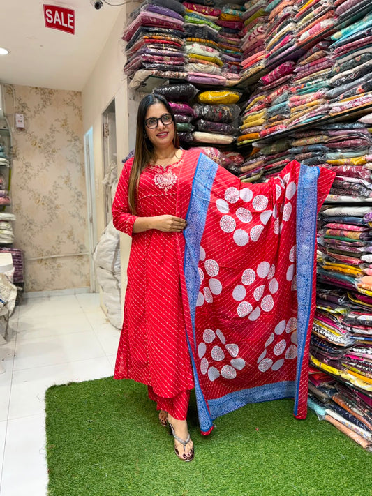 Pure Cotton Red 3pc Set