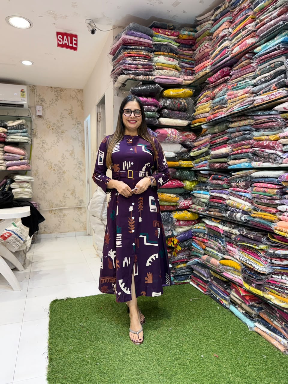 Pure Cotton Wine Midi