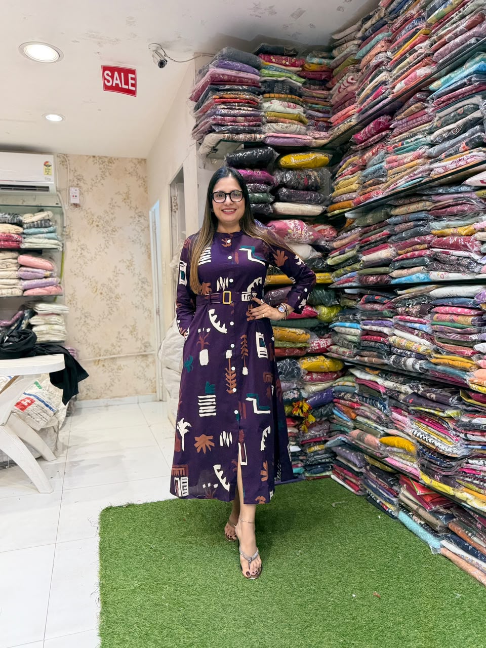 Pure Cotton Wine Midi