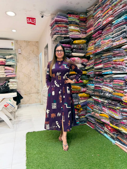 Pure Cotton Wine Midi