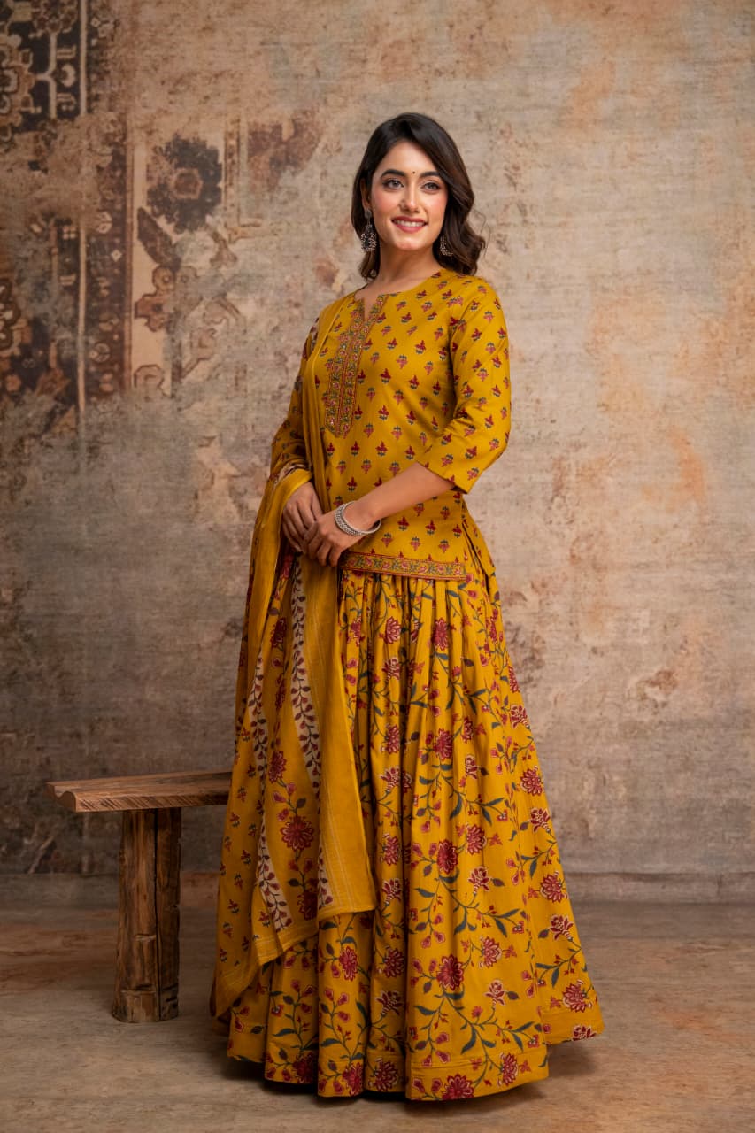 Pure Cotton Yellow 3pc Set