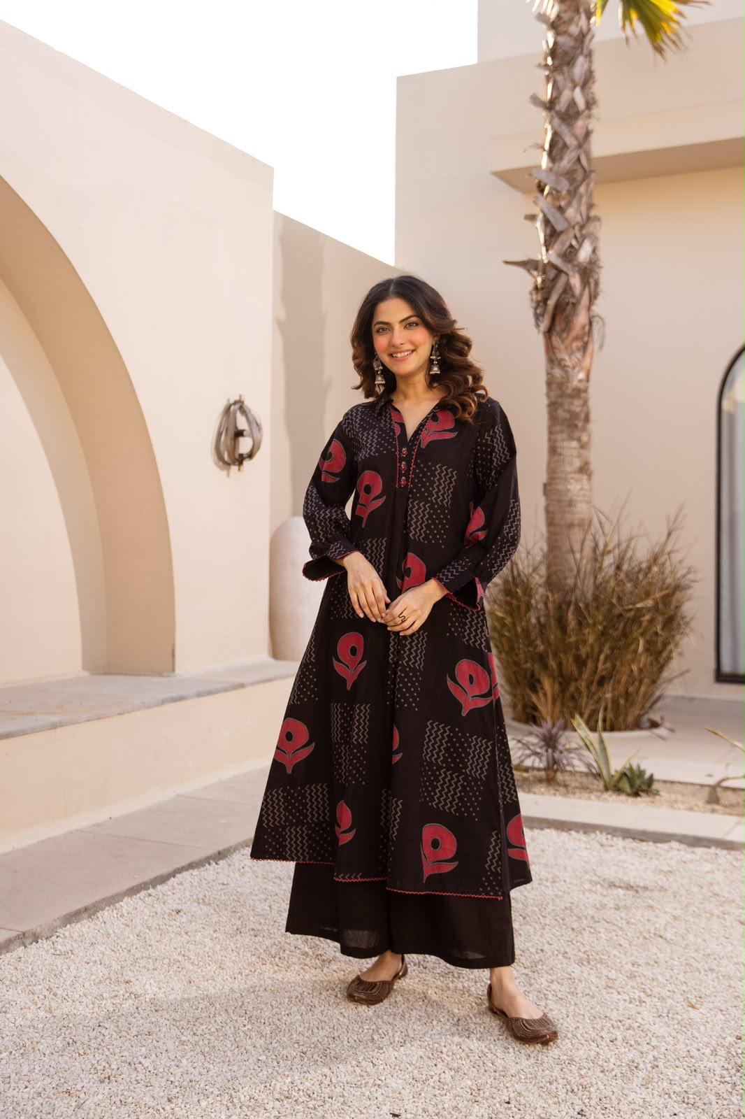 Pure Flex Cotton Black 2pc Set