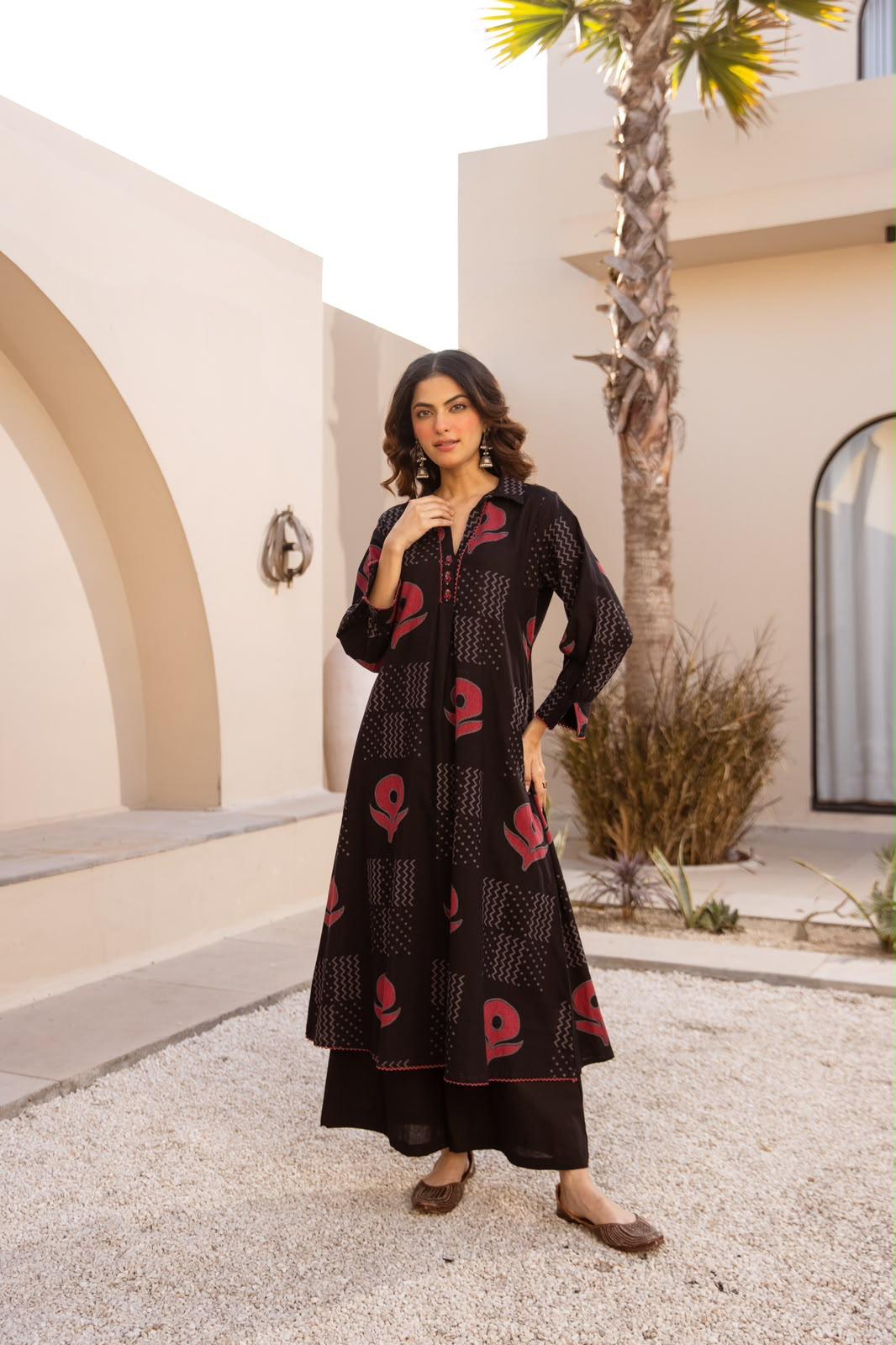 Pure Flex Cotton Black 2pc Set