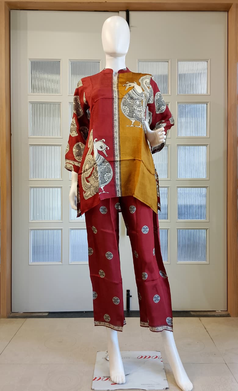 Pure Crep Maroon 2pc Set