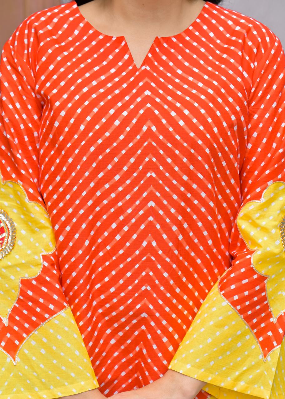 Pure Cotton Farsi Salwar Tomato Red 3pc Set