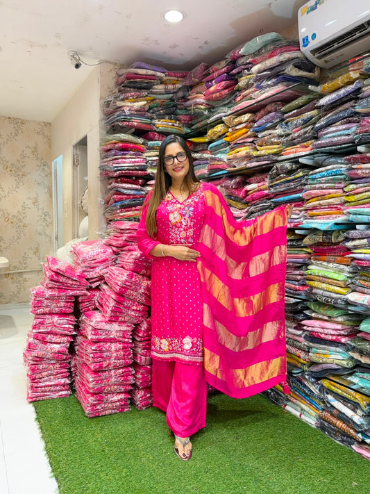 Pure Crep Rani Pink 3pc Set