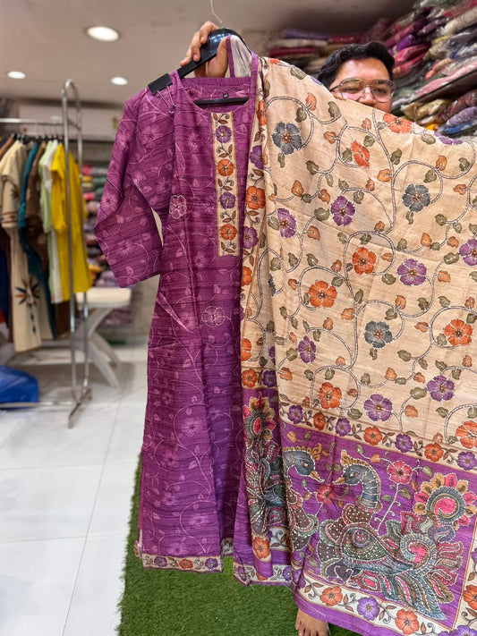 Pure Tussle Silk Purple 3pc Set