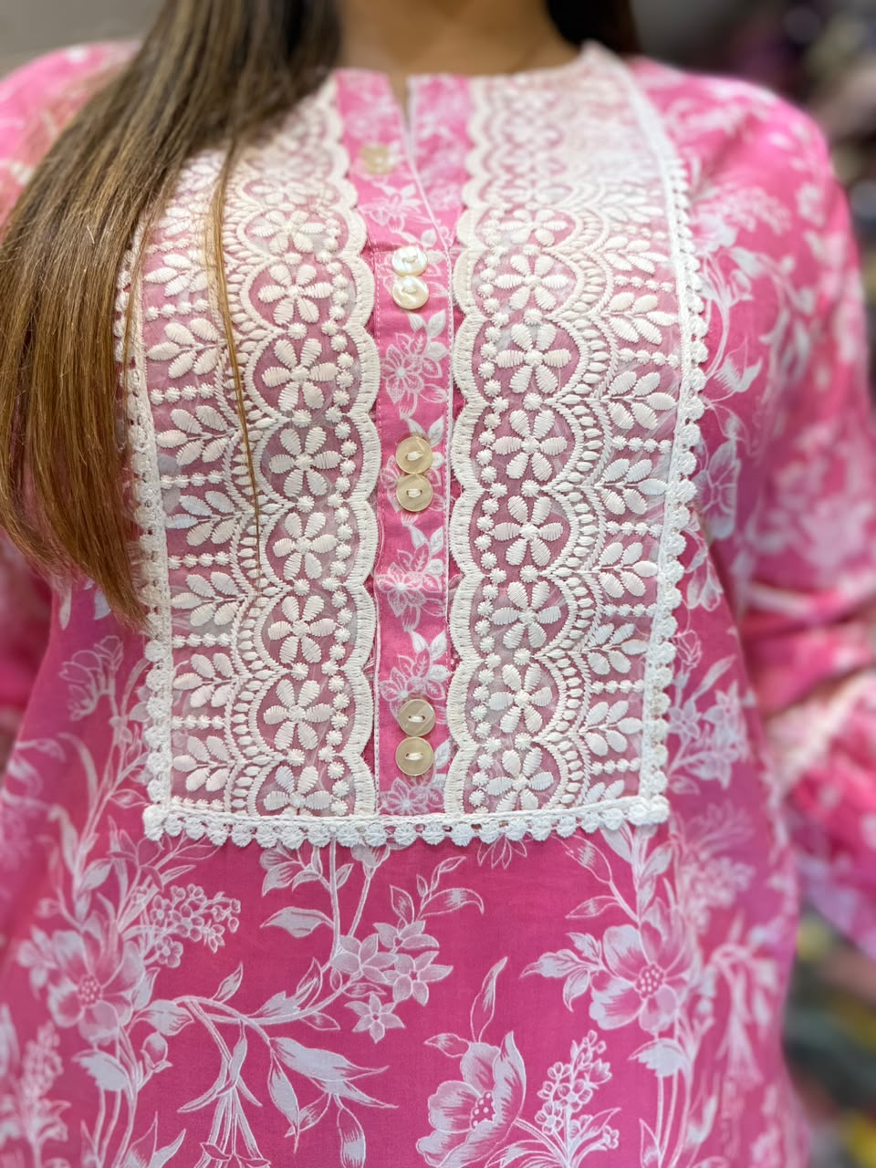 Pure Cotton Farsi Salwar Pink 2pc Set