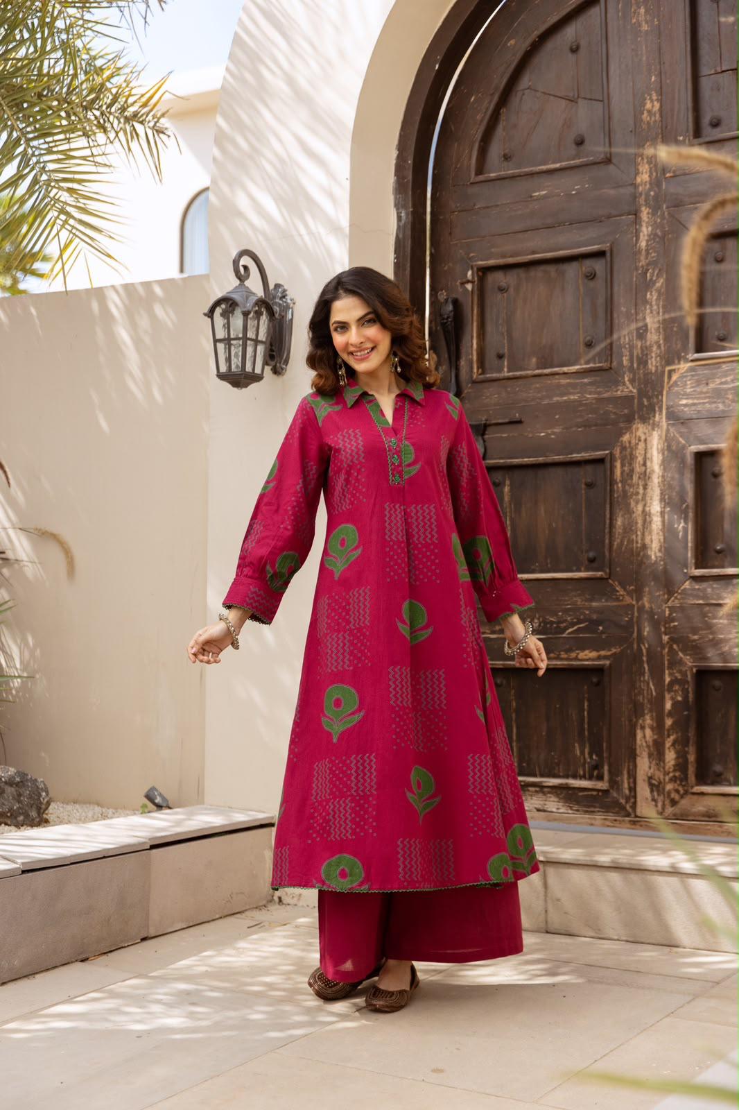 Pure Flex Cotton Mazenta 2pc Set