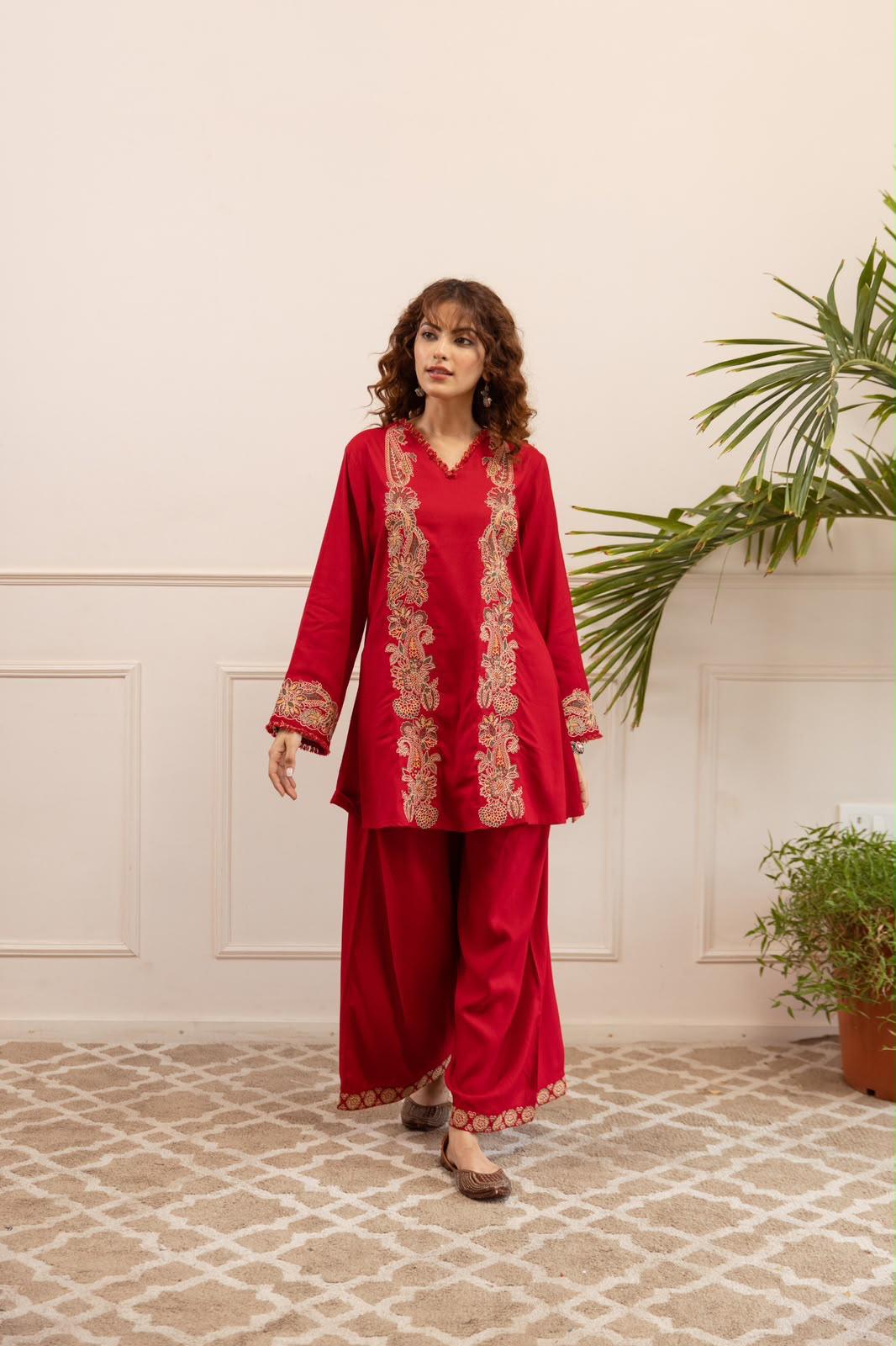 Pure German Rayon Red 2pc Set
