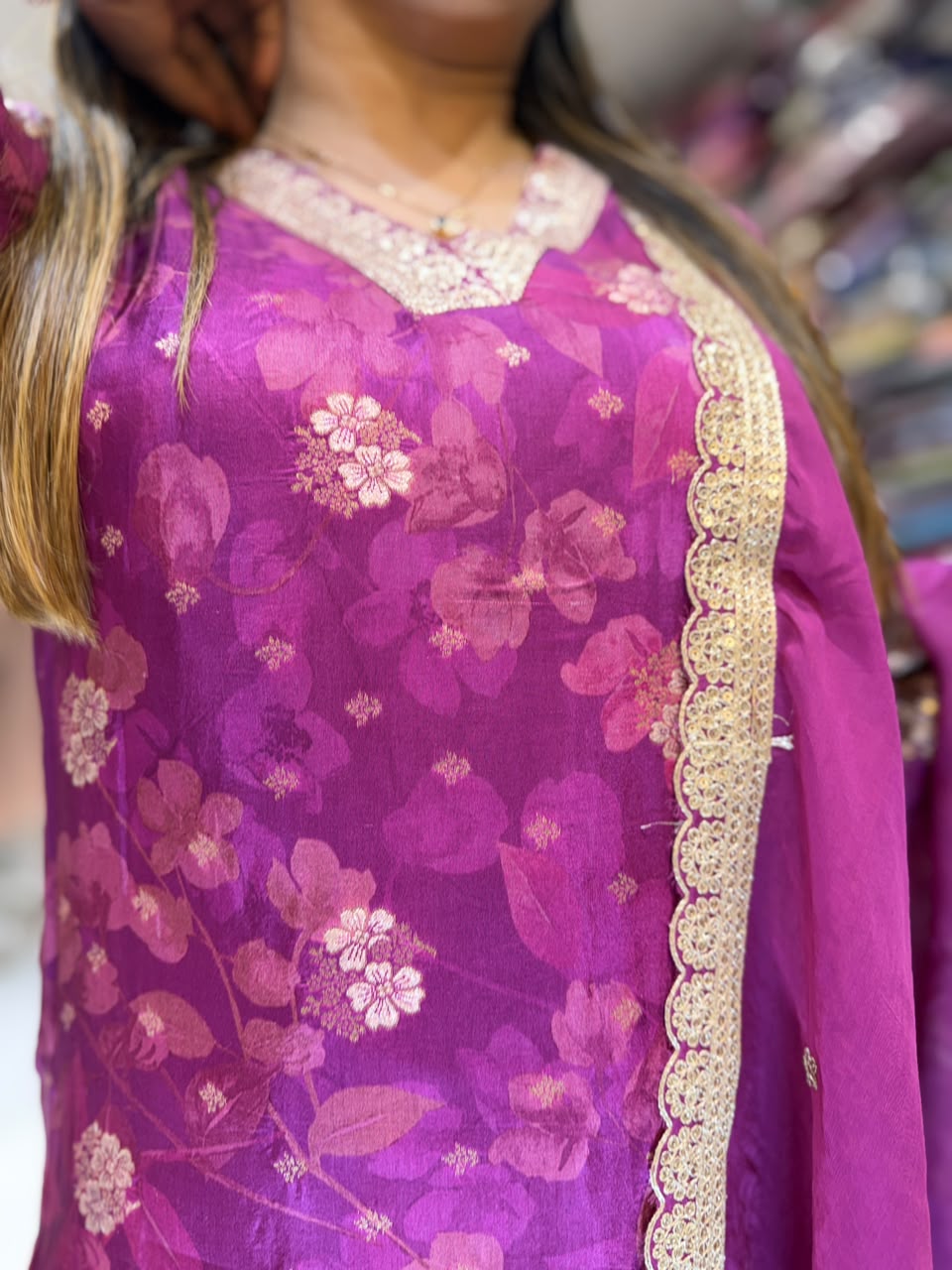 Pure Russian Silk Mazenta 3pc Set