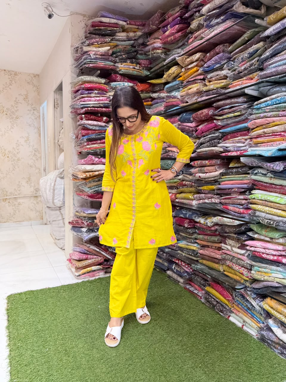 Pure Mull Cotton Yellow 2pc Set