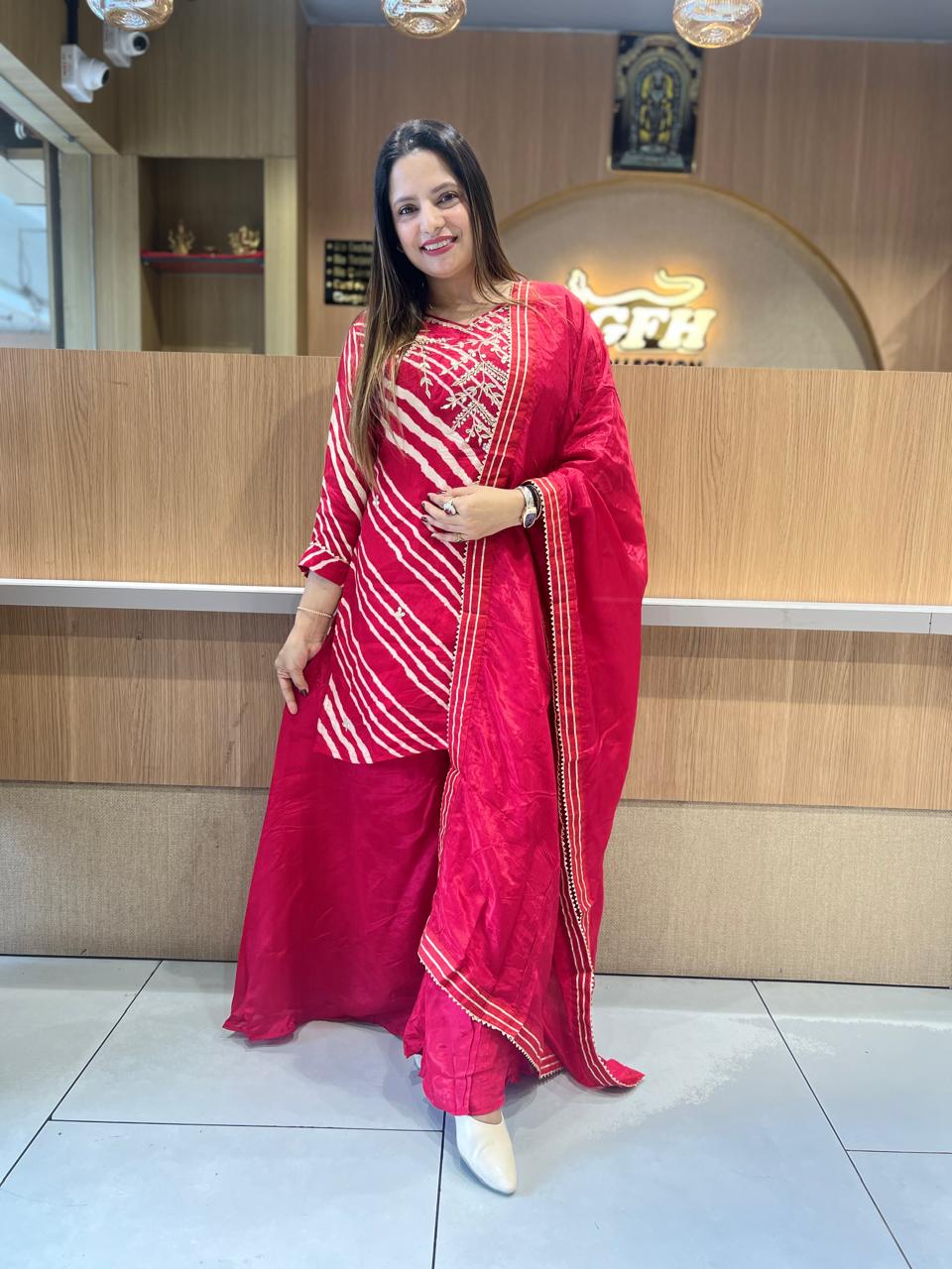 Pure Ho Silk Cherry Red 3pc Set