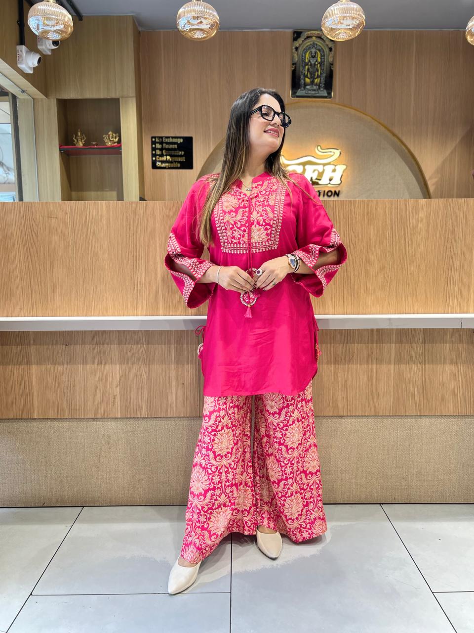 Pure Muslin Pink 2pc Set
