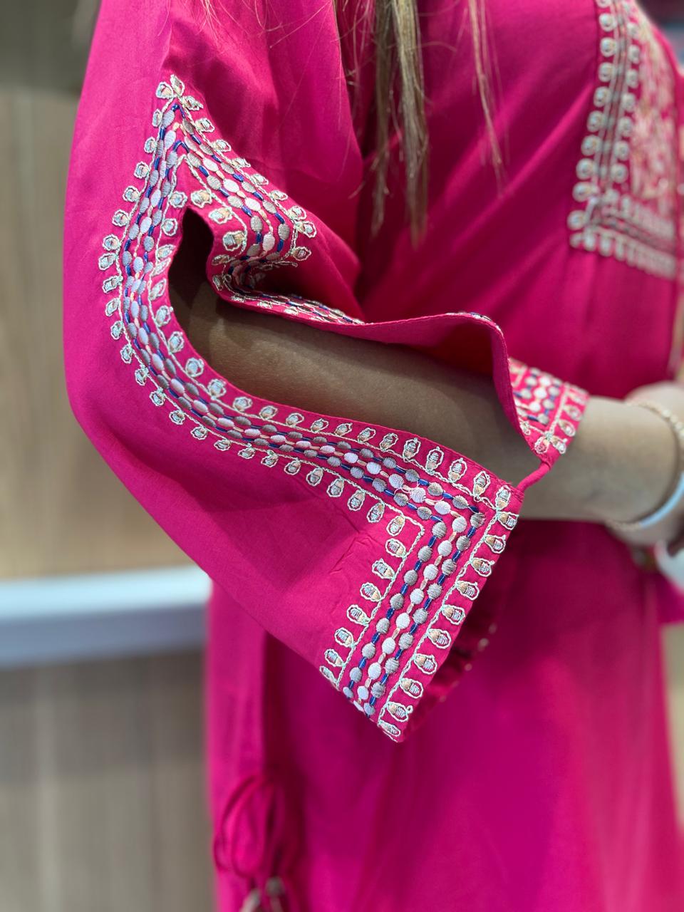 Pure Muslin Pink 2pc Set
