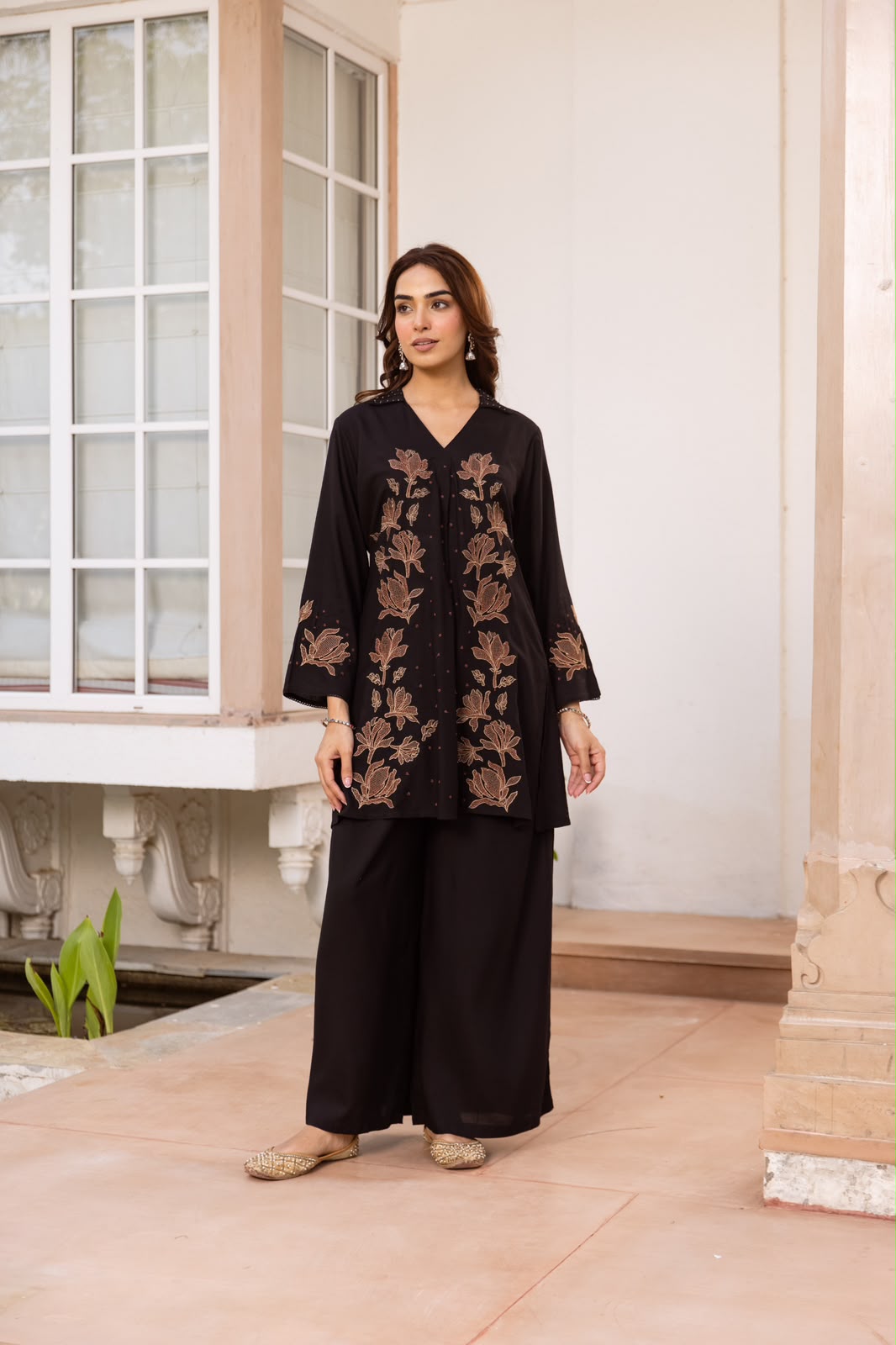 Pure German Rayon Black 2pc Set
