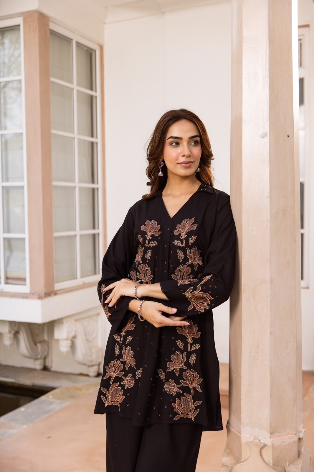 Pure German Rayon Black 2pc Set