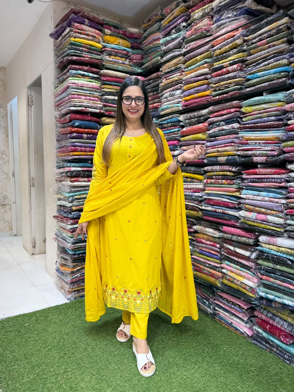 Pure Cotton Yellow 3pc Set